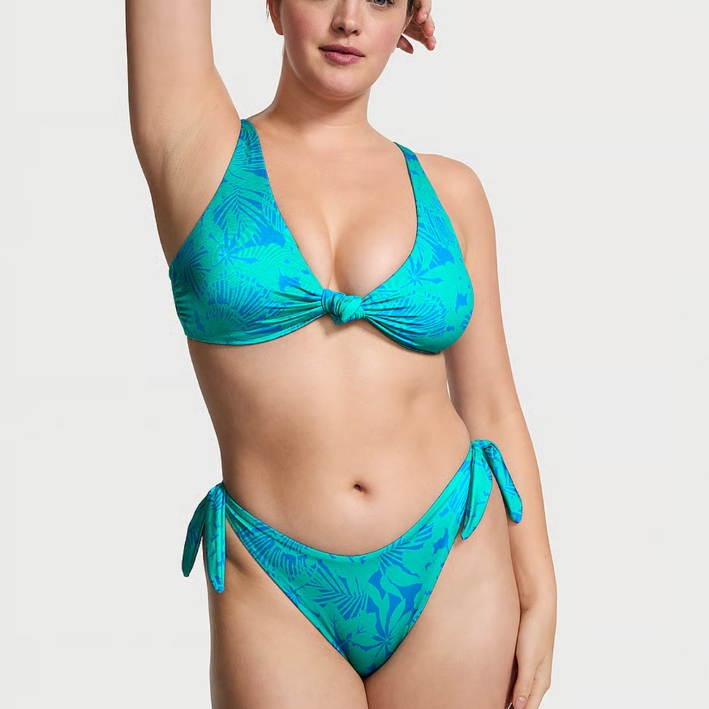 VICTORIA'S SECRET SWIM KNOTTED SIDE-TIE BRAZILIAN BIKINI  Set, S